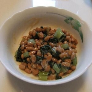 納豆の食べ方-野沢菜♪